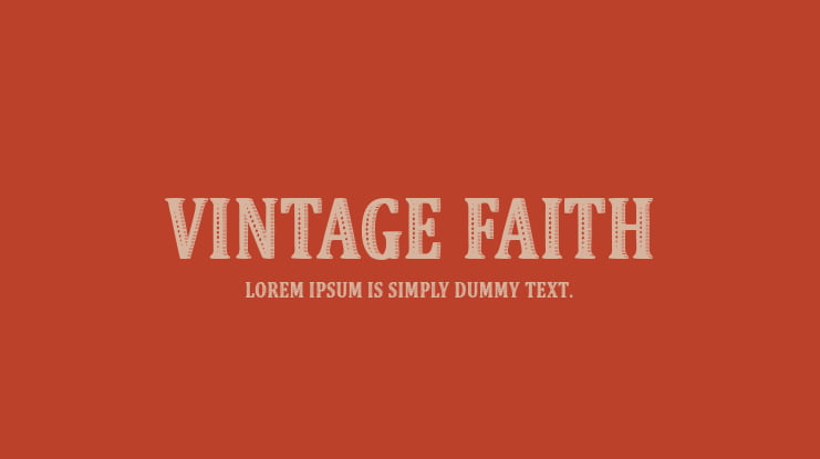 Vintage Faith Font