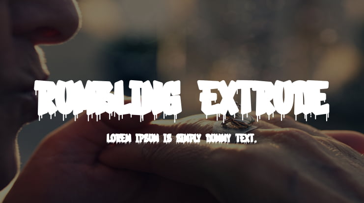 Rumbling Extrude Font Family