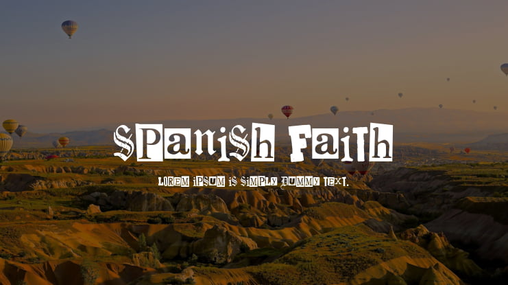 Spanish Faith Font