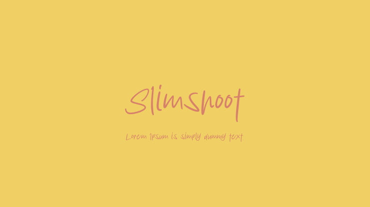 Slimshoot Font