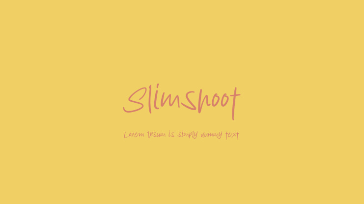 Slimshoot Font
