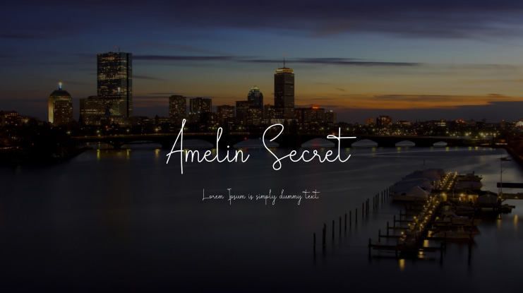 Amelin Secret Font