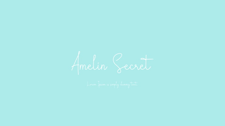 Amelin Secret Font