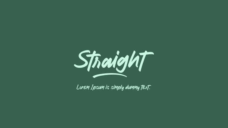 Straight Font