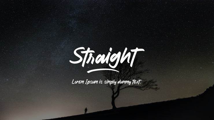 Straight Font