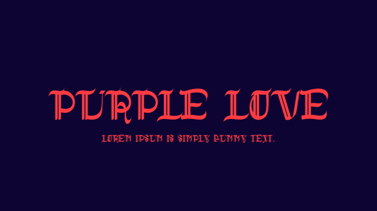 PURPLE LOVE Font