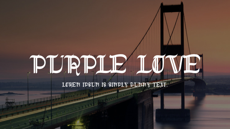 PURPLE LOVE Font