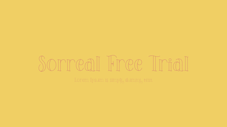 Sorreal Free Trial Font