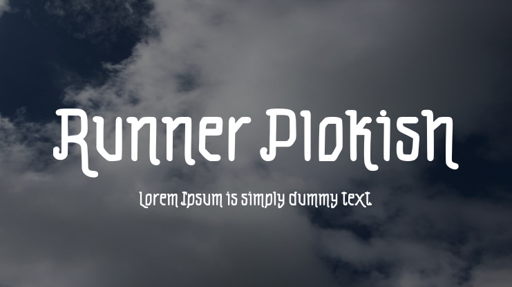 Runner Plokish Font