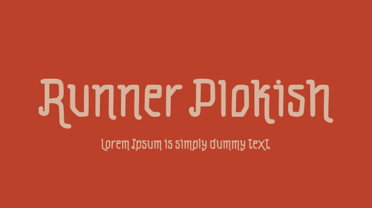 Runner Plokish Font