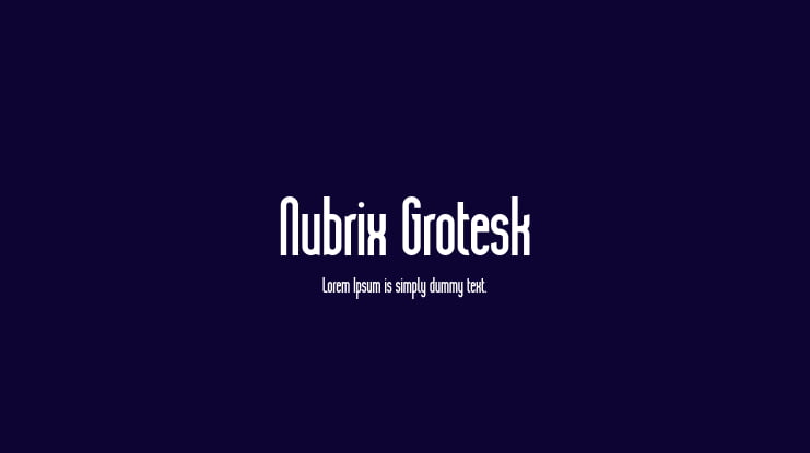 Nubrix Grotesk Font