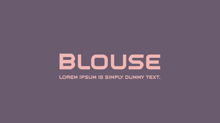 Blouse Font