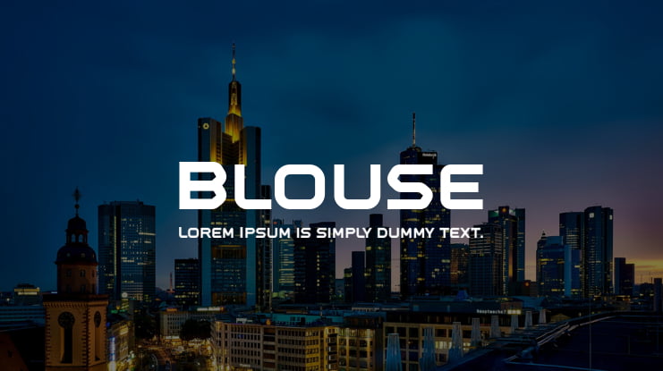 Blouse Font