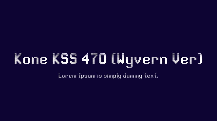 Kone KSS 470 (Wyvern Ver) Font