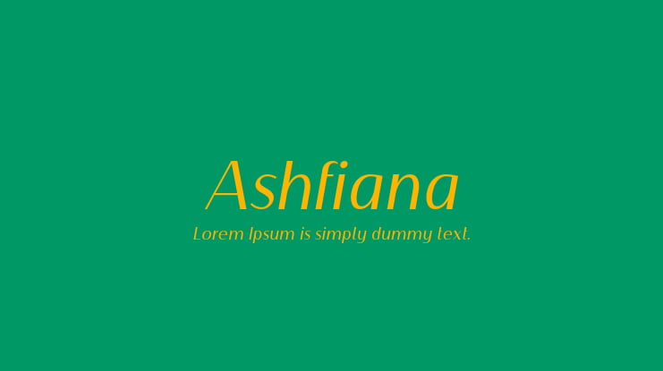Ashfiana Font Family