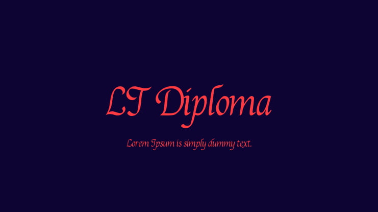 LT Diploma Font