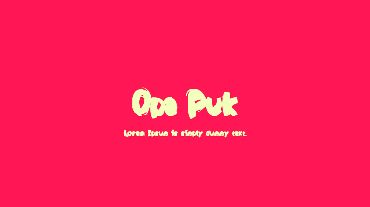 Opa Puk Font