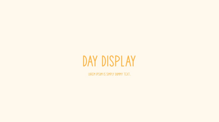 Day Display Font Family