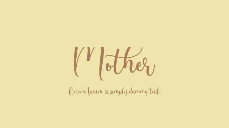 Mother Font Family