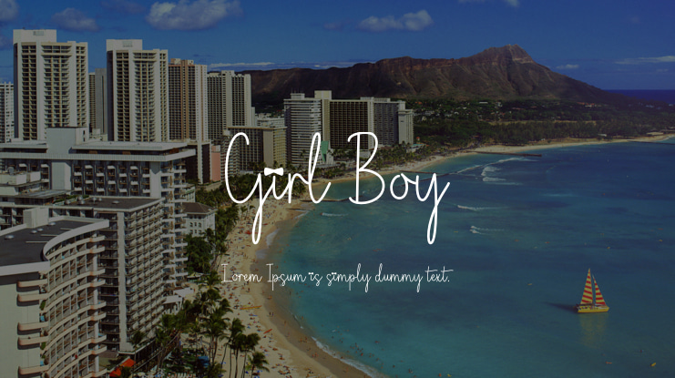 Girl Boy Font Family