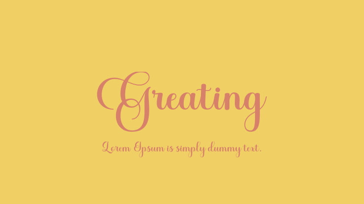 Greating Font