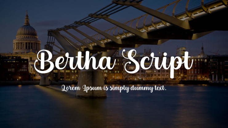Bertha Script Font