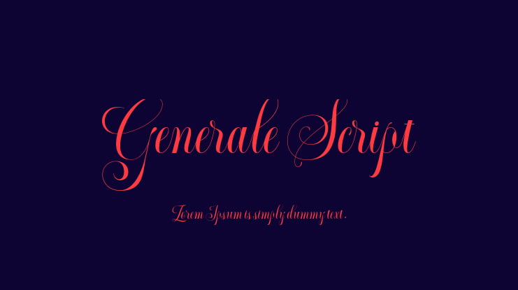 Generale Script Font