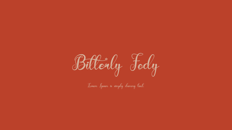 Bitterly Fody Font