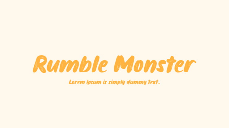 Rumble Monster Font