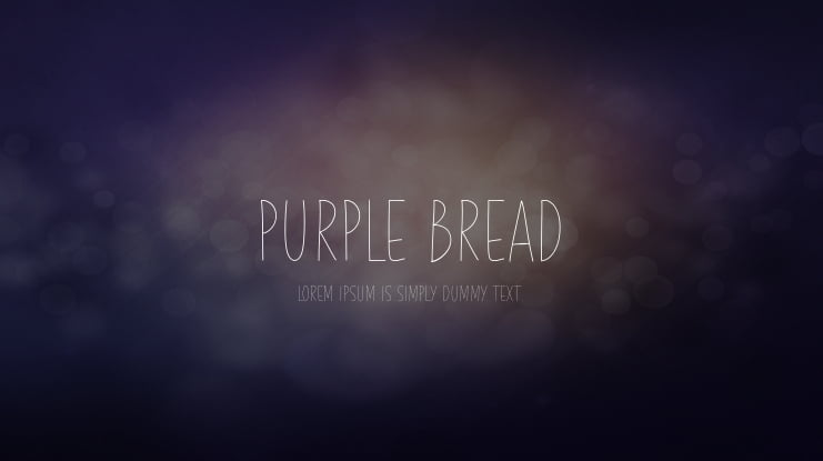 Purple Bread Font