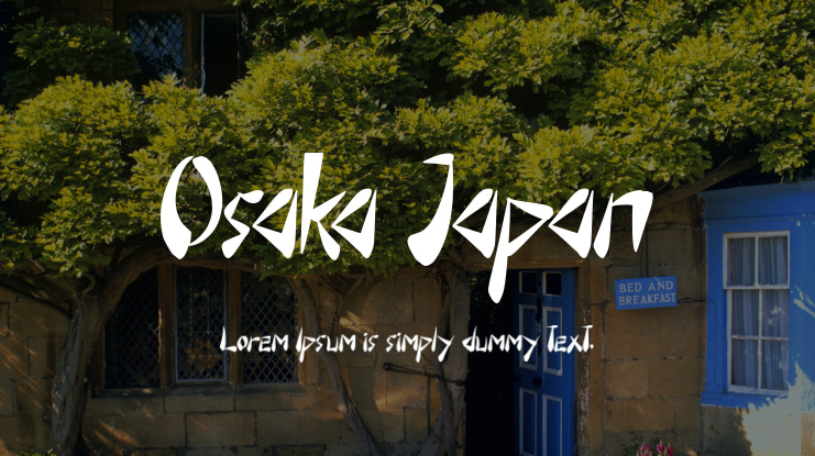 Osaka Japan Font