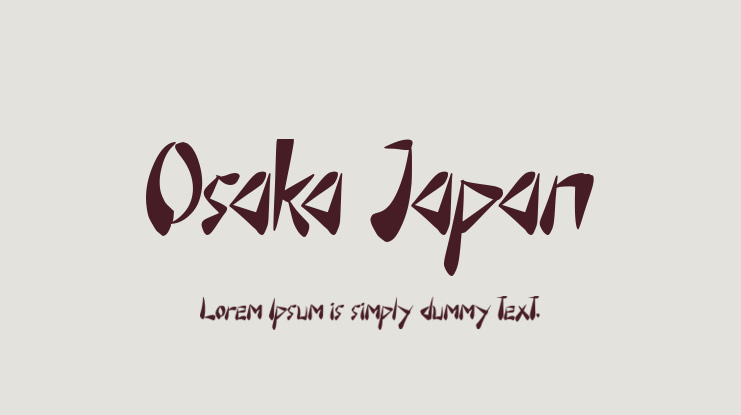 Osaka Japan Font