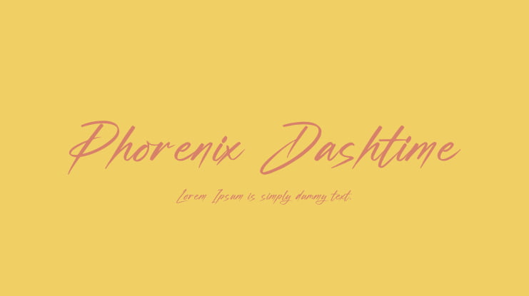 Phorenix Dashtime Font