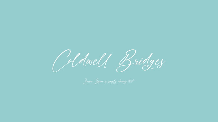 Coldwell Bridges Font