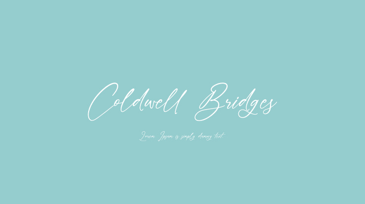 Coldwell Bridges Font