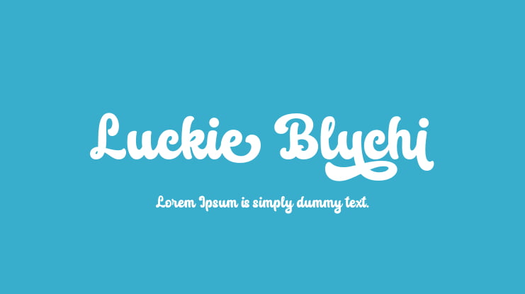 Luckie Bluchi Font