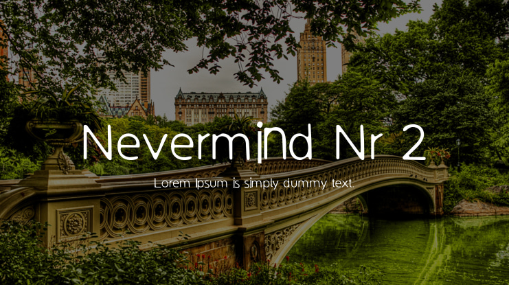 Nevermind Nr 2 Font