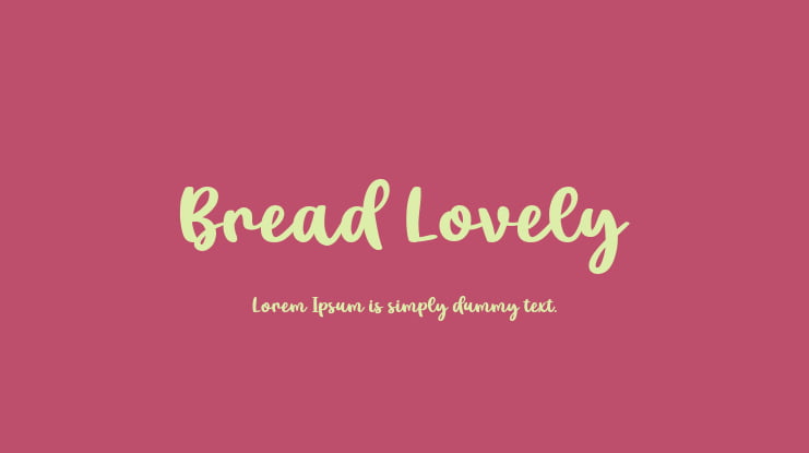 Bread Lovely Font