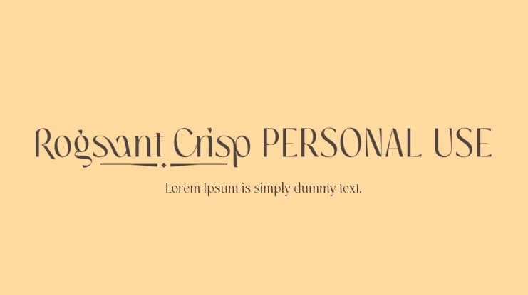 Rogsant Crisp PERSONAL USE Font