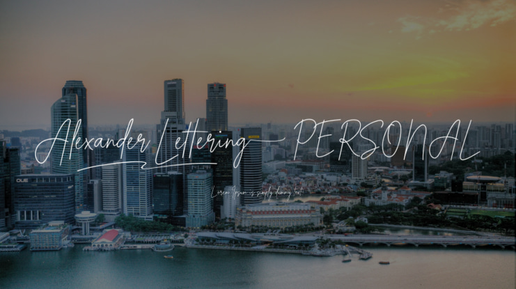 Alexander Lettering PERSONAL Font