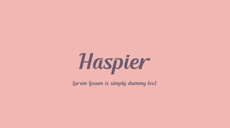 Haspier Font