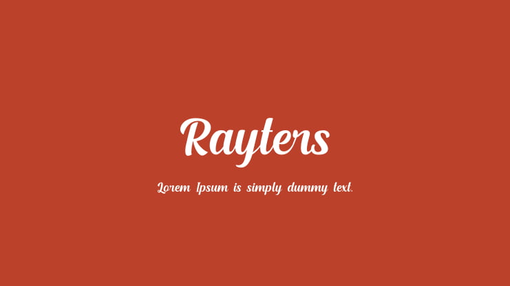 Rayters Font