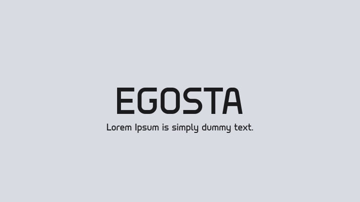 EGOSTA Font Family