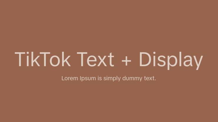 TikTok Text + Display Font Family