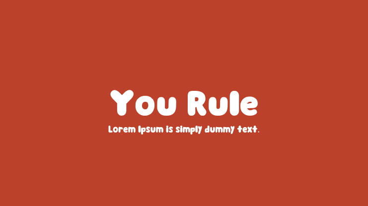 You Rule Font