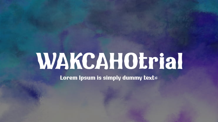 WAKCAHOtrial Font
