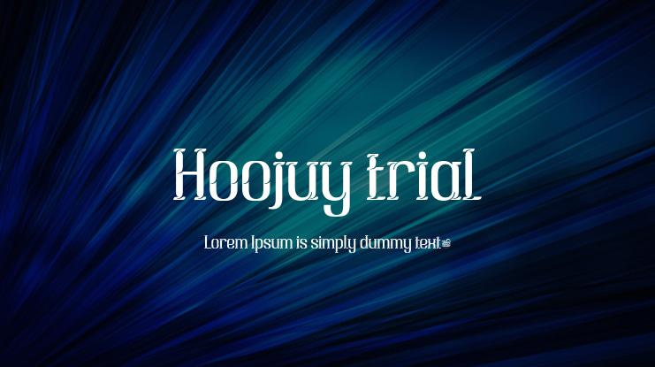 Hoojuy trial Font