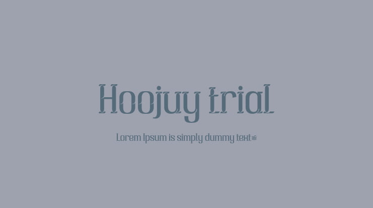 Hoojuy trial Font