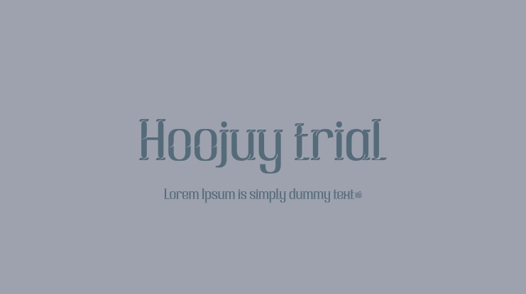 Hoojuy trial Font