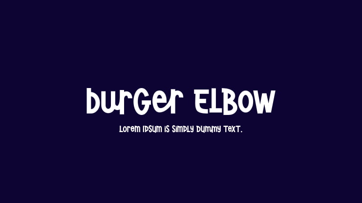 Burger Elbow Font Family